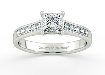 Diamond Set Princess Asta Diamond Ring in Platinum