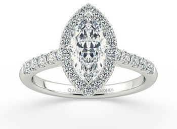 Diamond Set Marquise Bijou Diamond Ring in Platinum