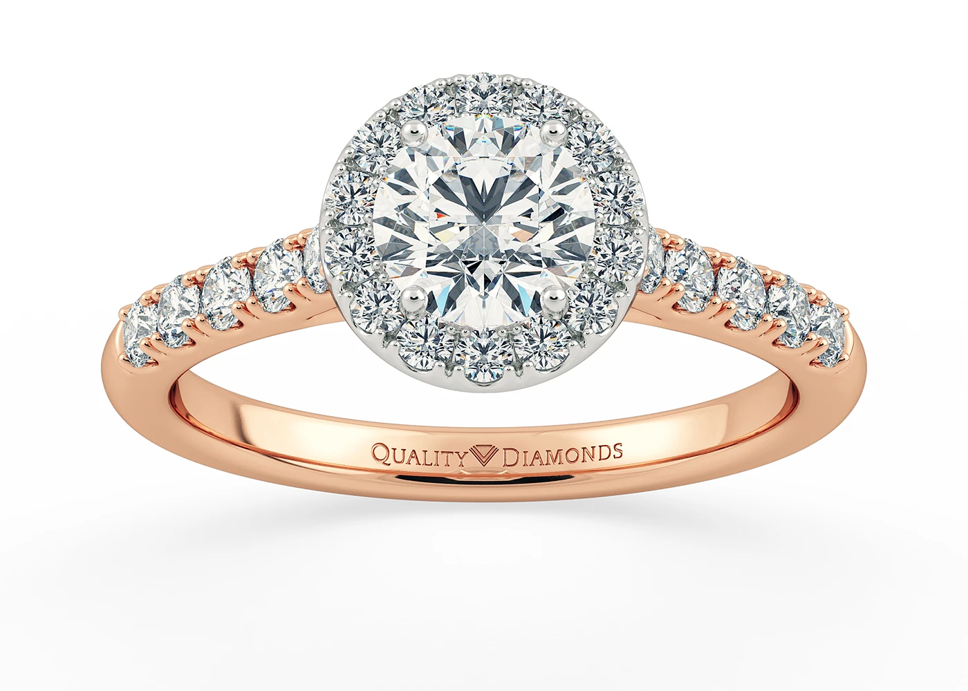 Diamond Set Round Brilliant Bijou Diamond Ring in 9K Rose Gold