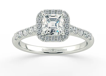 Diamond Set Asscher Bijou Diamond Ring in Platinum