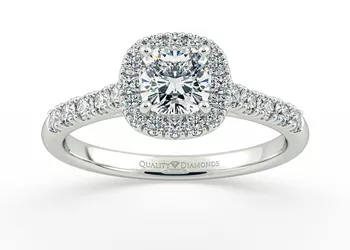 Diamond Set Cushion Bijou Diamond Ring in Platinum