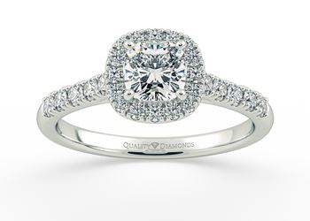 Diamond Set Cushion Bijou Diamond Ring in Platinum