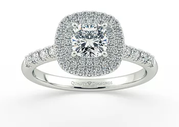 Diamond Set Cushion Eclat Diamond Ring in Platinum