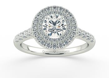 Diamond Set Round Brilliant Eclat Diamond Ring in Platinum