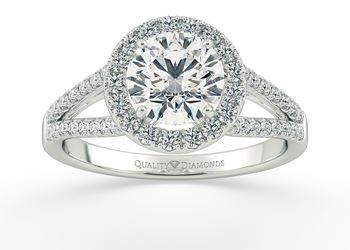 Diamond Set Round Brilliant Adonia Diamond Ring in Platinum