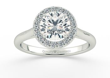 Diamond Set Round Brilliant Dolce Diamond Ring in Platinum