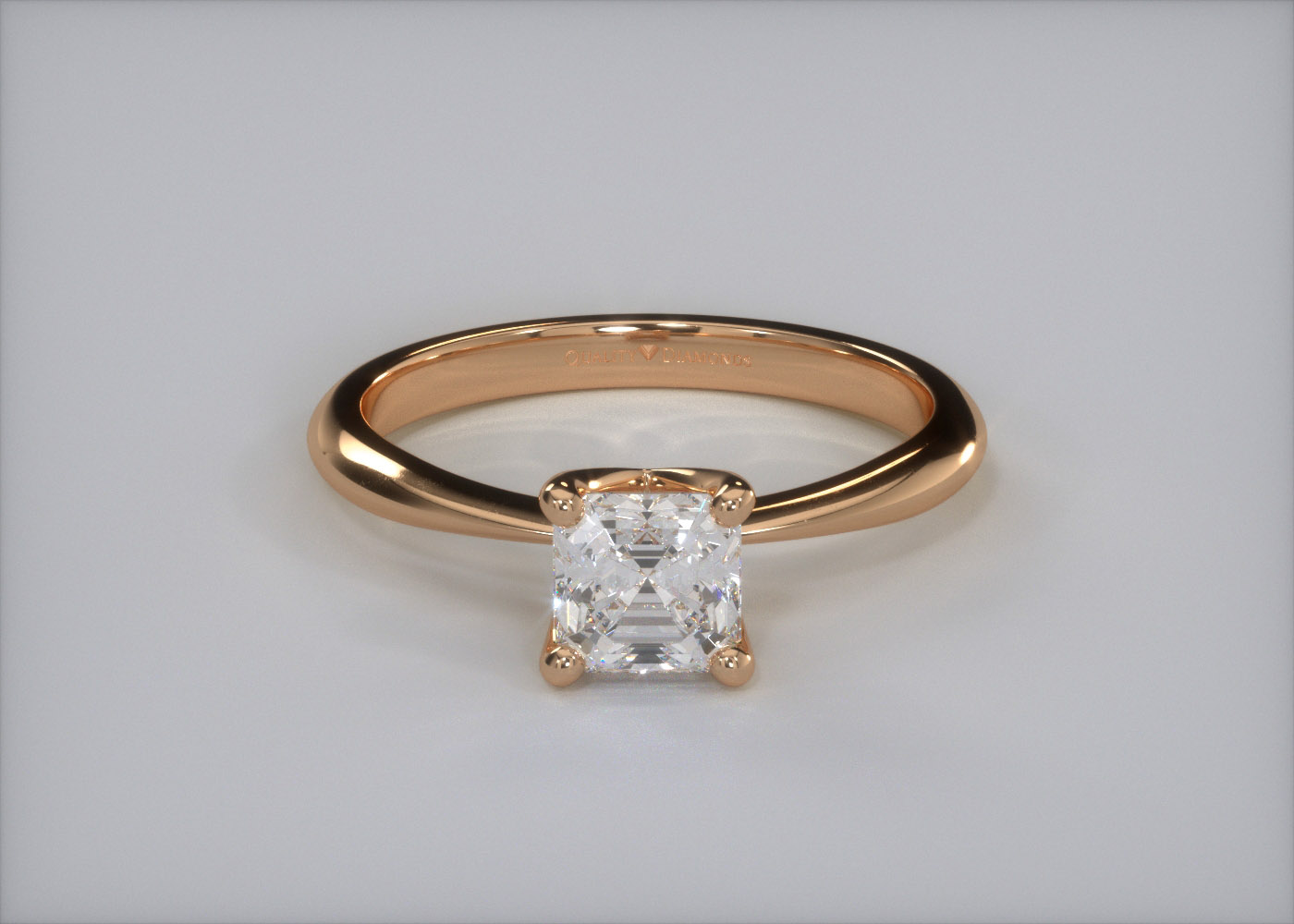 One carat outlet asscher diamond