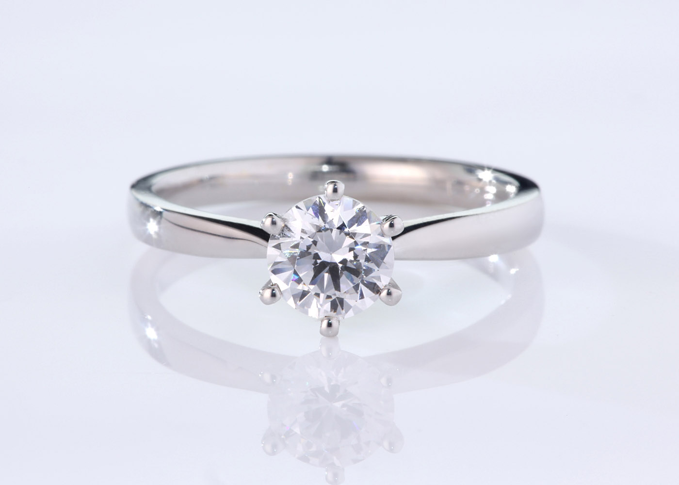 Round Brilliant Bellezza Diamond Ring in 9K Rose Gold 360 image