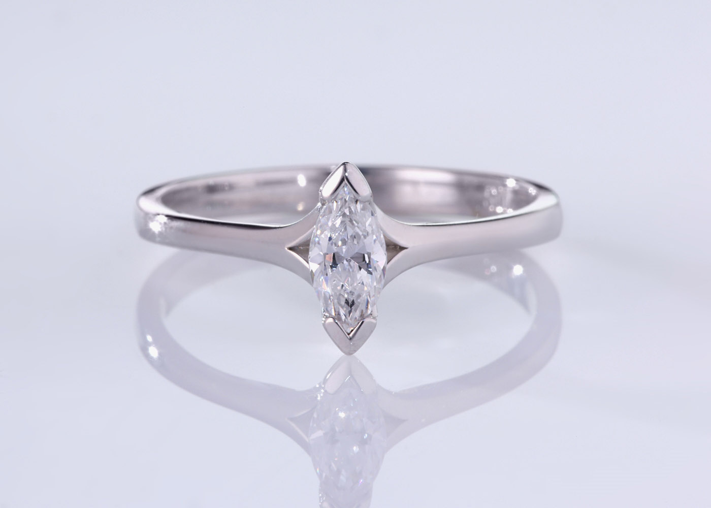 Marquise Kalila Diamond Ring in Palladium 360 image