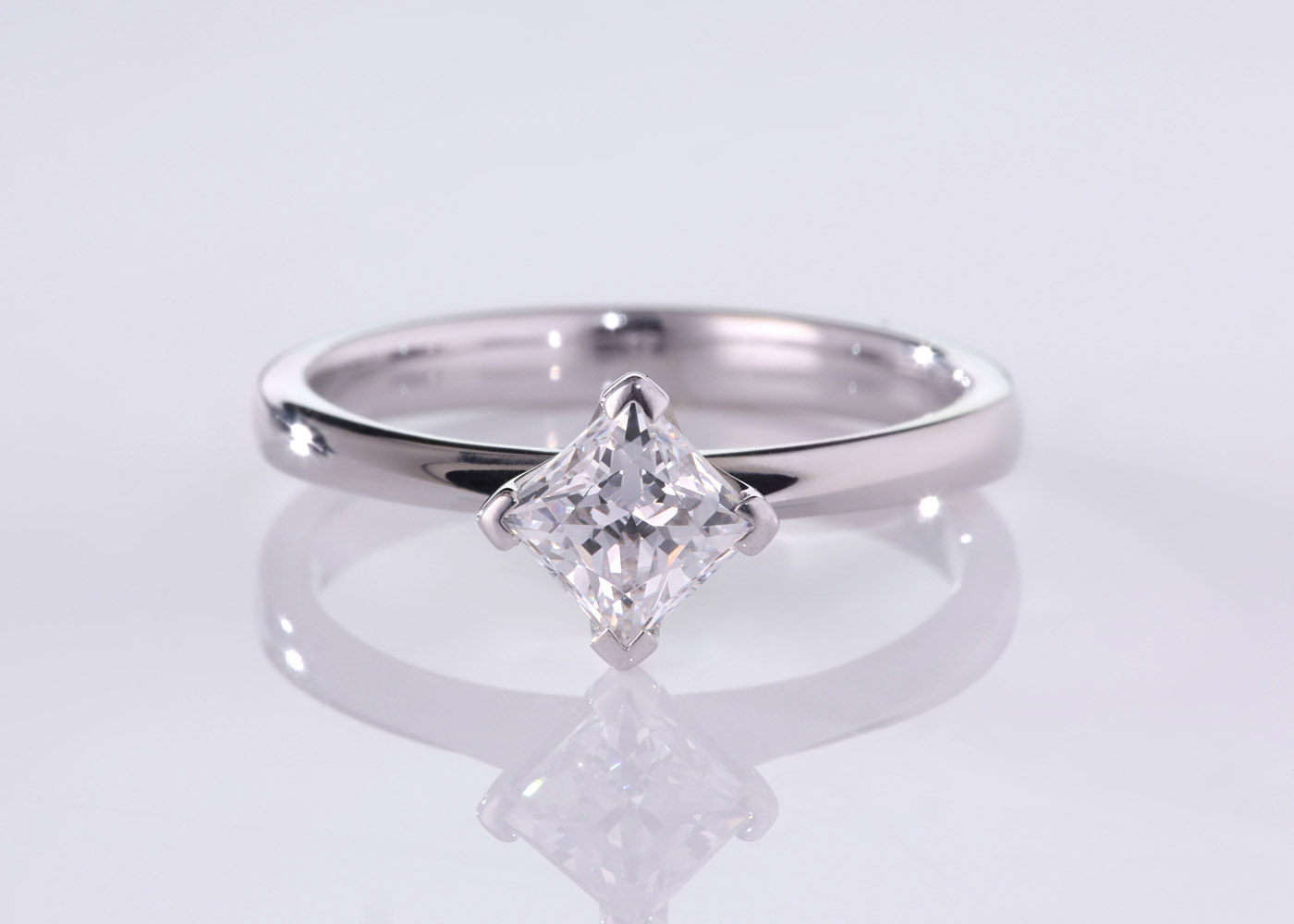 Princess Olfa Diamond Ring in 18K Yellow Gold 360 image