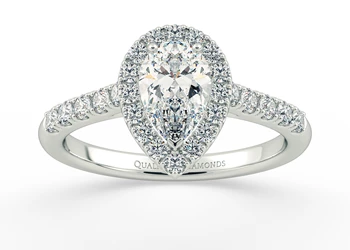 Diamond Set Pear Bijou Diamond Ring in Platinum